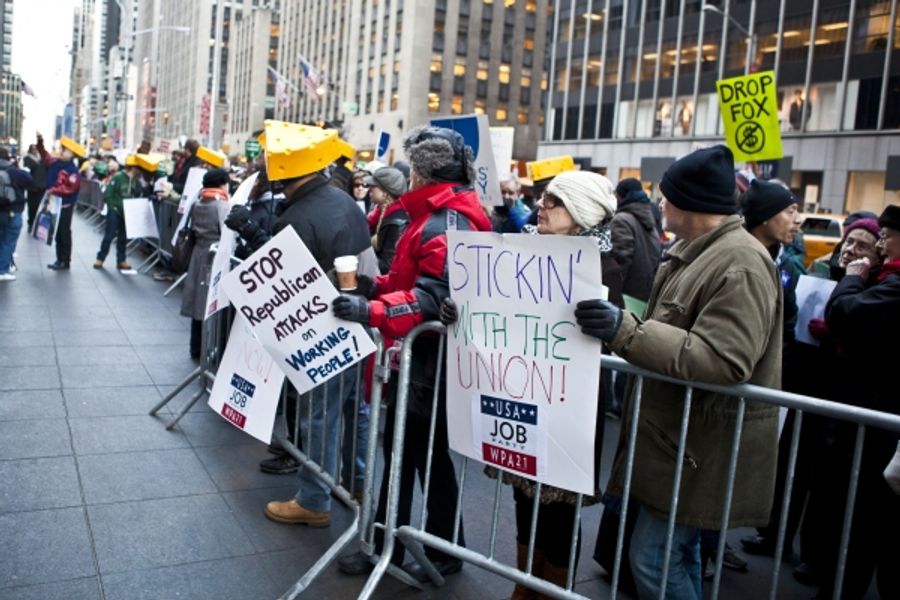 Photo Coverage: AEA Supports Wisconsin Workers at NYC Rally  Image