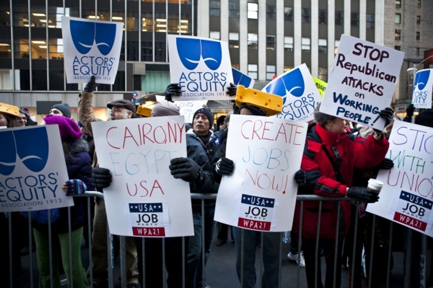 Photo Coverage: AEA Supports Wisconsin Workers at NYC Rally Image