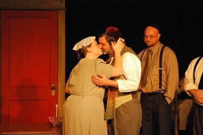 Gregory Magyar (Otto Frank) and Amanda Barker  Photo
