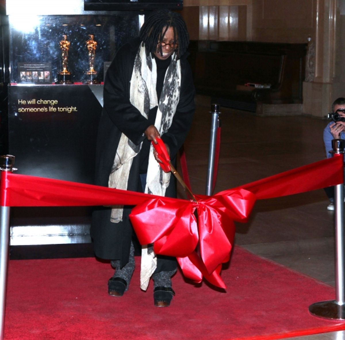 Meet The Oscars New York-Ribbon Cutting with Whoopi Goldberg at Vanderbilt Hall in Grand Central Terminal, New York City. at 