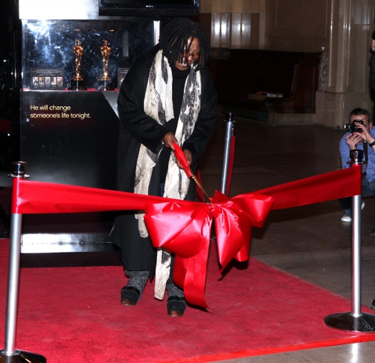 Meet The Oscars New York-Ribbon Cutting with Whoopi Goldberg at Vanderbilt Hall in Grand Central Terminal, New York City. at 