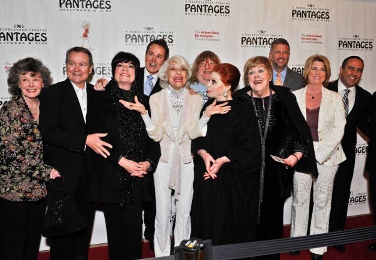 Jomarie Ward, John Holly, Joanne Worley, Davis Gaines, Carol Channing, Bruce Vilanch, Carole Cook, Mary Jo Catlett, Keith McNutt, Meg Thomas and Louie Anchondo
 at 