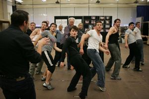 Daniel Radcliffe, John Larroquette and the company of How To Succeed @ BroadwayWorld Daniel Radcliffe, John Larroquette and the company of How To Succeed Photo