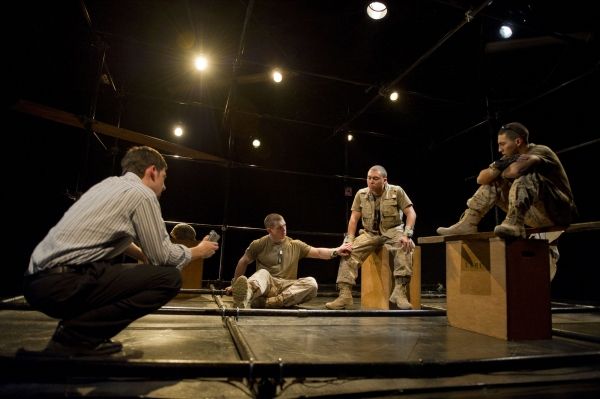 Alex Mandell (Journalist), Mat Leonard (Marine 3), Matt Ketai (Marine 2), and Andrew  Photo