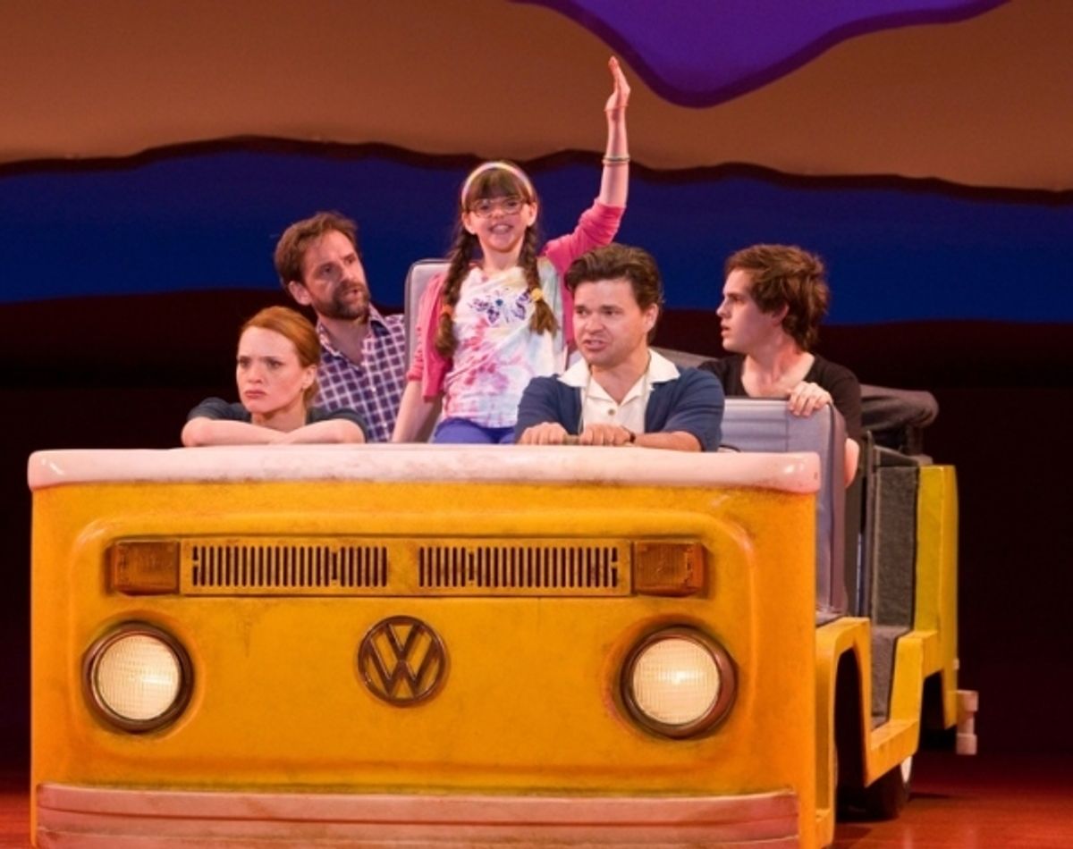 Jennifer Laura Thompson as 'Sheryl Hoover,' Malcolm Gets as 'Frank,' Georgi James as 'Olive Hoover,' Hunter Foster as 'Richard Hoover' and Taylor Trensch  at 