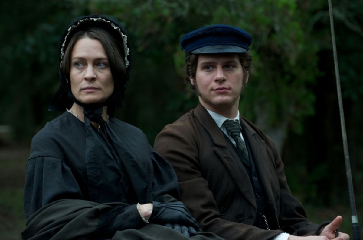 Robin Wright as Mary Surratt and Jonathan Groff Louis Weichmann at 