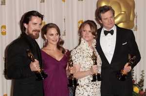 Christian Bale, Natalie Portman, Melissa Leo, and Colin Firth pictured at the 83rd An Photo