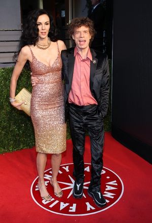 L'Wren Scott and Mick Jagger pictured at The Vanity Fair Oscar Party at Sunset Tower  Photo