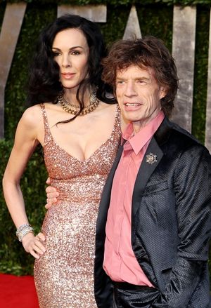 L'Wren Scott and Mick Jagger pictured at The Vanity Fair Oscar Party at Sunset Tower  Photo