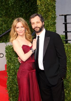 LLeslie Mann and Judd Apatow pictured at The Vanity Fair Oscar Party at Sunset Tower Hotel in Los Angeles, CA February 27, 2011. © RD/ Erik Kabik/ Retna Digital @ BroadwayWorld LLeslie Mann and Judd Apatow pictured at The Vanity Fair Oscar Party at Sunset Tower Photo