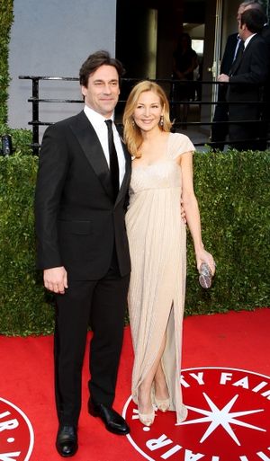 Jon Hamm and Jennifer Westfeldt pictured at The The Vanity Fair Oscar Party at Sunset Photo