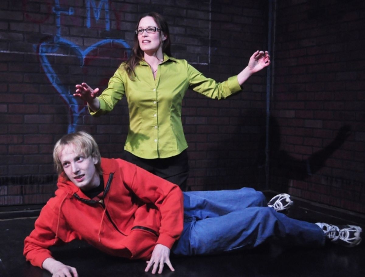 Shane Tarplee as Peck and Abby Hart as Dora at 