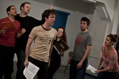 John Roufaeal, Michael Lutton, Travis Nilan, Robin Rothman, Ryan Nelson and Liz Bachm Photo