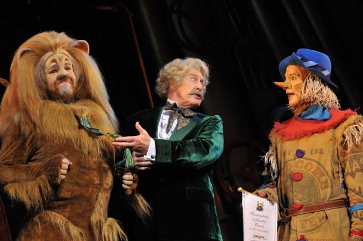 Lion (David Ganly), The Wizard (Michael Crawford) and Scarecrow (Paul Keating)   at 