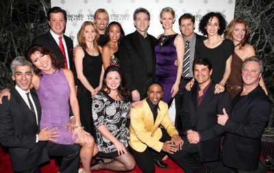 Boyd Gaines & Leigh Zimmerman with the cast of 'Contact' arriving for STRO! The Viney Photo