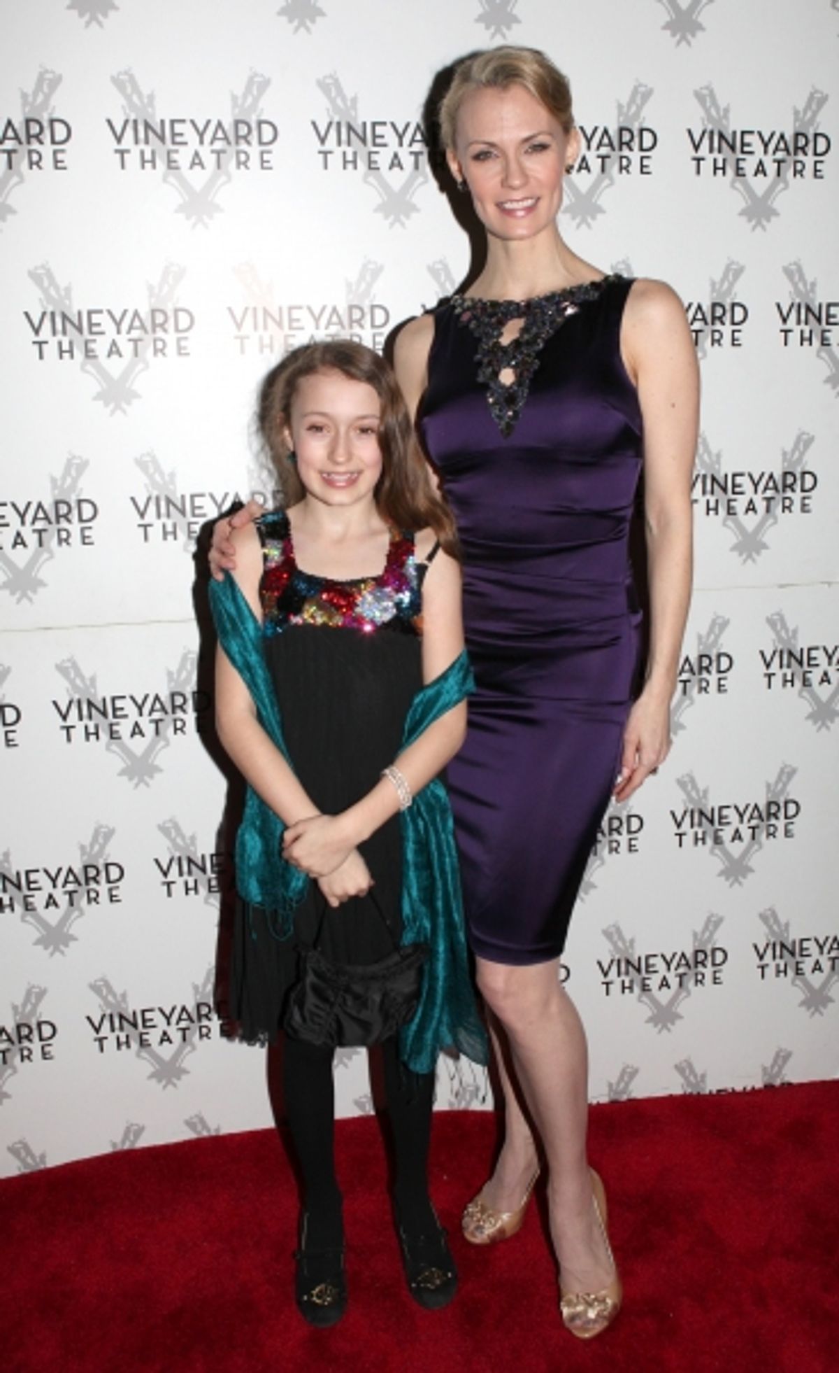 Leigh Zimmerman & Daughter arriving for STRO! The Vineyard Theatre Annual Spring Gala honors Susan Stroman at the Hudson Theatre in New York City at 