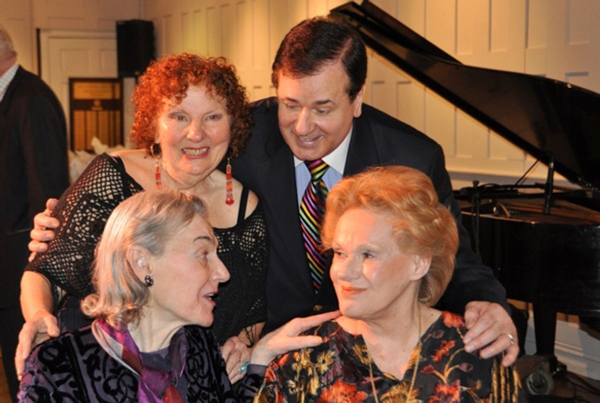 Crystal Field, Lee Roy Reams, Marian Seldes and Tammy Grimes at 