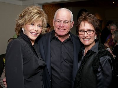 MALIBU, CA - FEBRUARY 28: (L-R) Cast member Jane Fonda with hosts Marc Stern and Eva  Photo