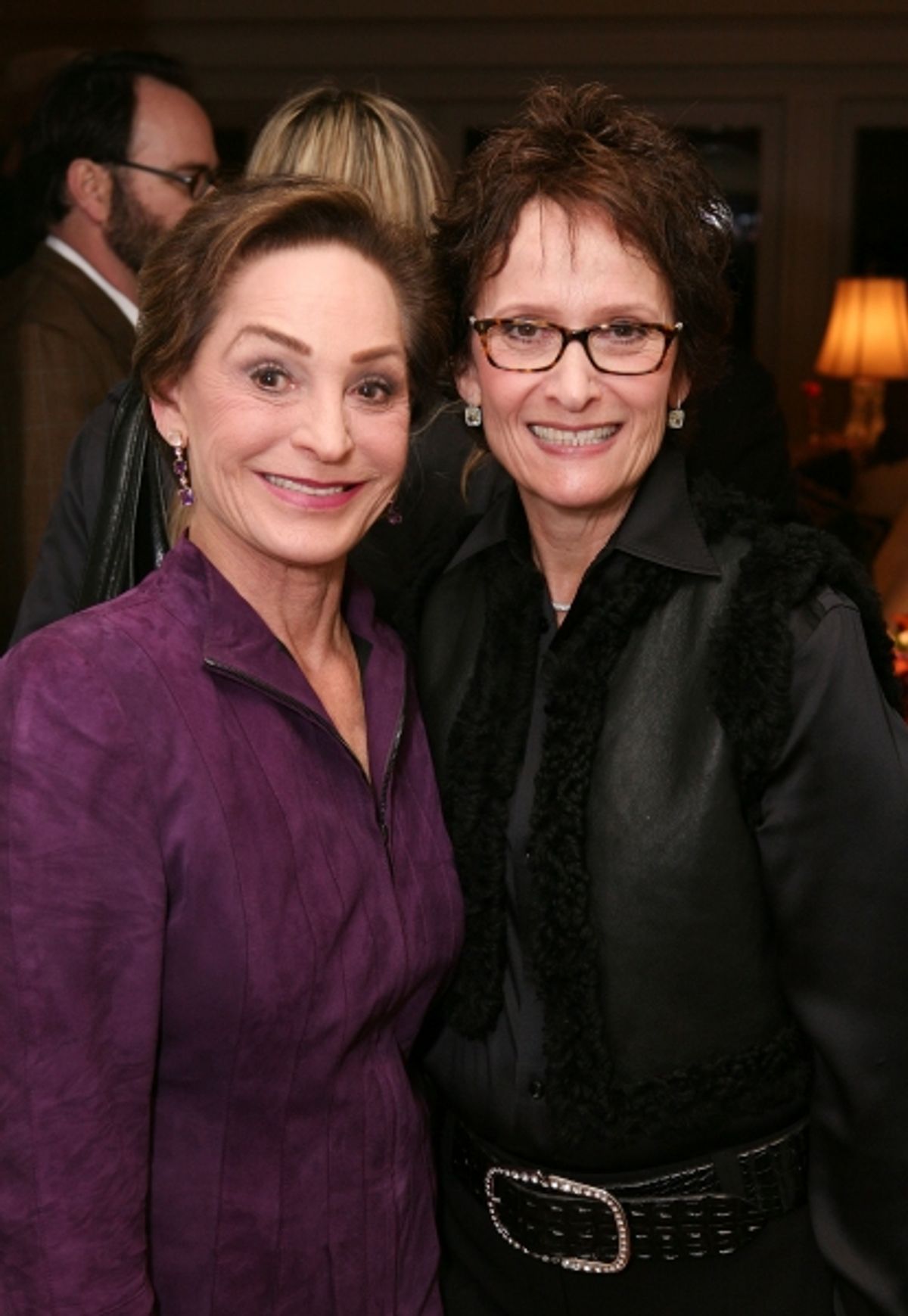 MALIBU, CA - FEBRUARY 28: Judy Beckmen (L) and host Eva Stern (R) pose during Center Theatre Group's Artistic Director's Circle Event with Jane Fonda star of '33 Variations' at the Ahmanson Theatre on February 28, 2011 in Malibu, California. (Photo by Rya at 