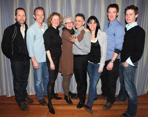 Tim Hopper, Stephen Bogardus, Lisa Banes, Judith Rbin, David Greenspan, Leigh Silverman, Brian Hutchison & Michael Izquierdo attending the 'Go Back To Where You Are' First Day of Rehearsals at Playwrights Horizons' in New York City. @ BroadwayWorld Tim Hopper, Stephen Bogardus, Lisa Banes, Judith Rbin, David Greenspan, Leigh Silverm Photo