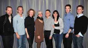 Tim Hopper, Stephen Bogardus, Lisa Banes, Judith Rbin, David Greenspan, Leigh Silverman, Brian Hutchison & Michael Izquierdo attending the 'Go Back To Where You Are' First Day of Rehearsals at Playwrights Horizons' in New York City. @ BroadwayWorld Tim Hopper, Stephen Bogardus, Lisa Banes, Judith Rbin, David Greenspan, Leigh Silverm Photo