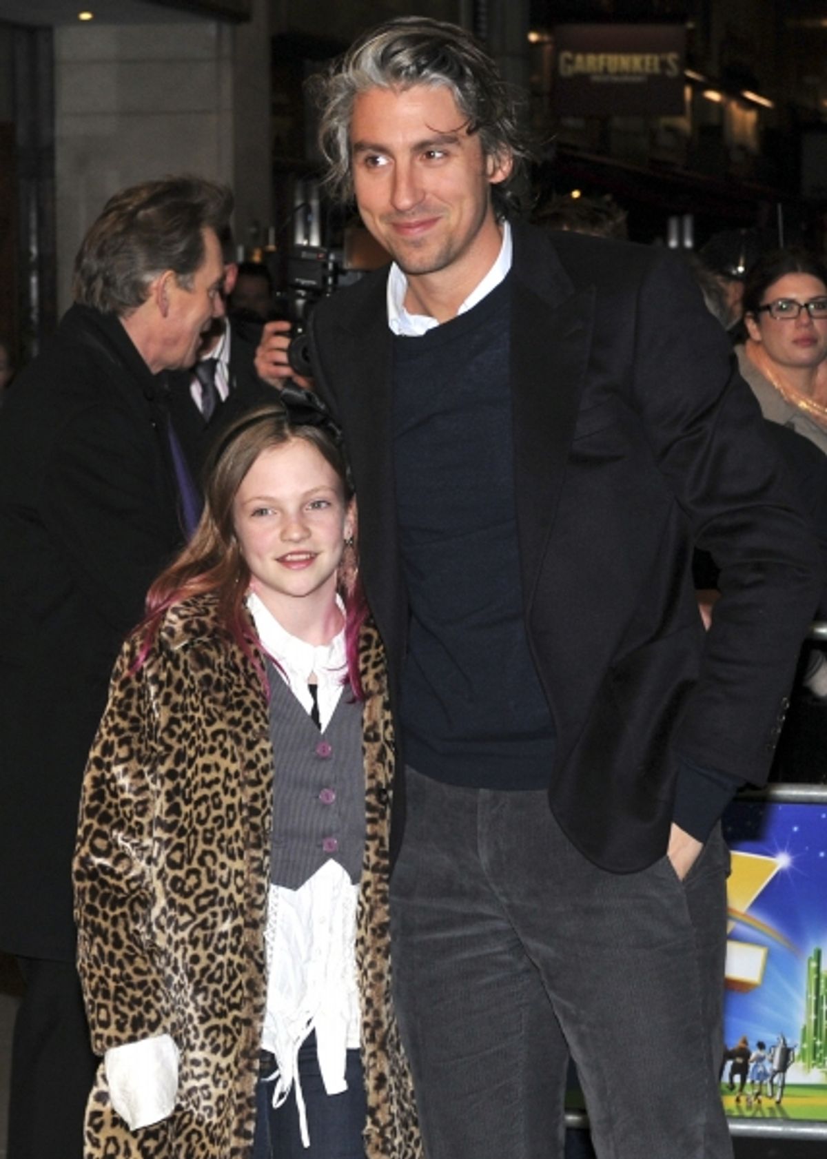 Mar. 1, 2011 - London, London, UK - Ã'â€šÃ‚Â© Under licence London News Pictures. 01/03/2011. Celebrities arrive for the Opening Night of ''The Wizard of Oz'' at the London Palladium. George Lamb and daughter. Picture credit should read: Jane Hobson/Londo at 