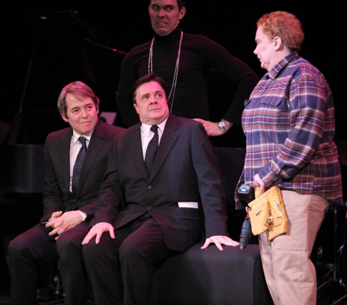  Matthew Broderick & Nathan Lane (The Producers) performing in STRO! The Vineyard Theatre Annual Spring Gala honors Susan Stroman at the Hudson Theatre in New York City at 