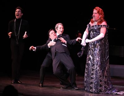 Matthew Broderick & Nathan Lane & Gary Beach performing in STRO! The Vineyard Theatre Photo