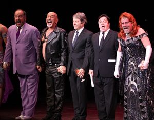 Kevin Ligon, Peter Marinos, Matthew Broderick, Nathan Lane, Gary Beach performing in  Photo