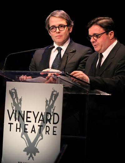 Matthew Broderick & Nathan Lane performing in STRO! The Vineyard Theatre Annual Sprin Photo