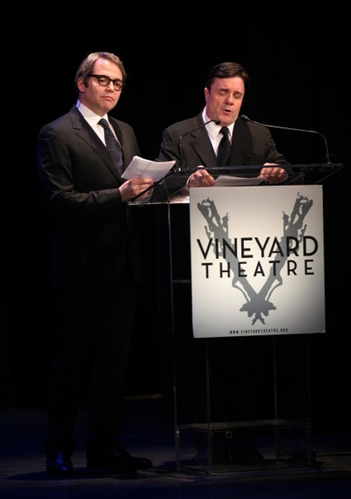 Matthew Broderick & Nathan Lane performing in STRO! The Vineyard Theatre Annual Spring Gala honors Susan Stroman at the Hudson Theatre in New York City at 