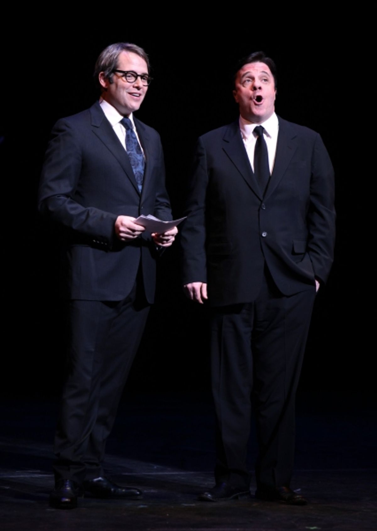 Matthew Broderick & Nathan Lane performing in STRO! The Vineyard Theatre Annual Spring Gala honors Susan Stroman at the Hudson Theatre in New York City at 