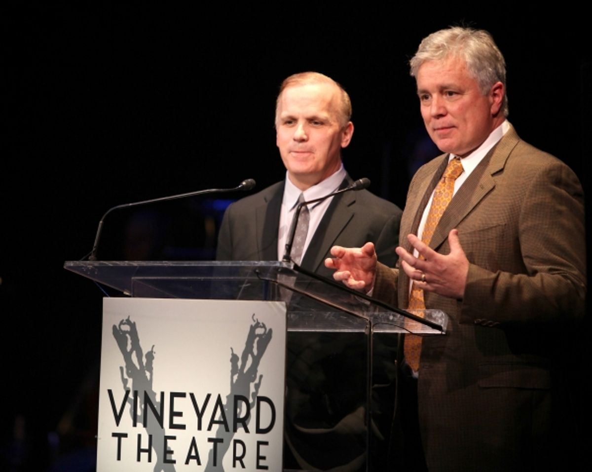 Scott Ellis & David Thompson performing in STRO! The Vineyard Theatre Annual Spring Gala honors Susan Stroman at the Hudson Theatre in New York City at 