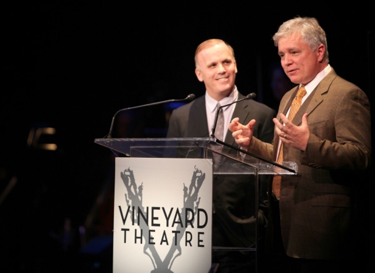Scott Ellis & David Thompson performing in STRO! The Vineyard Theatre Annual Spring Gala honors Susan Stroman at the Hudson Theatre in New York City at 