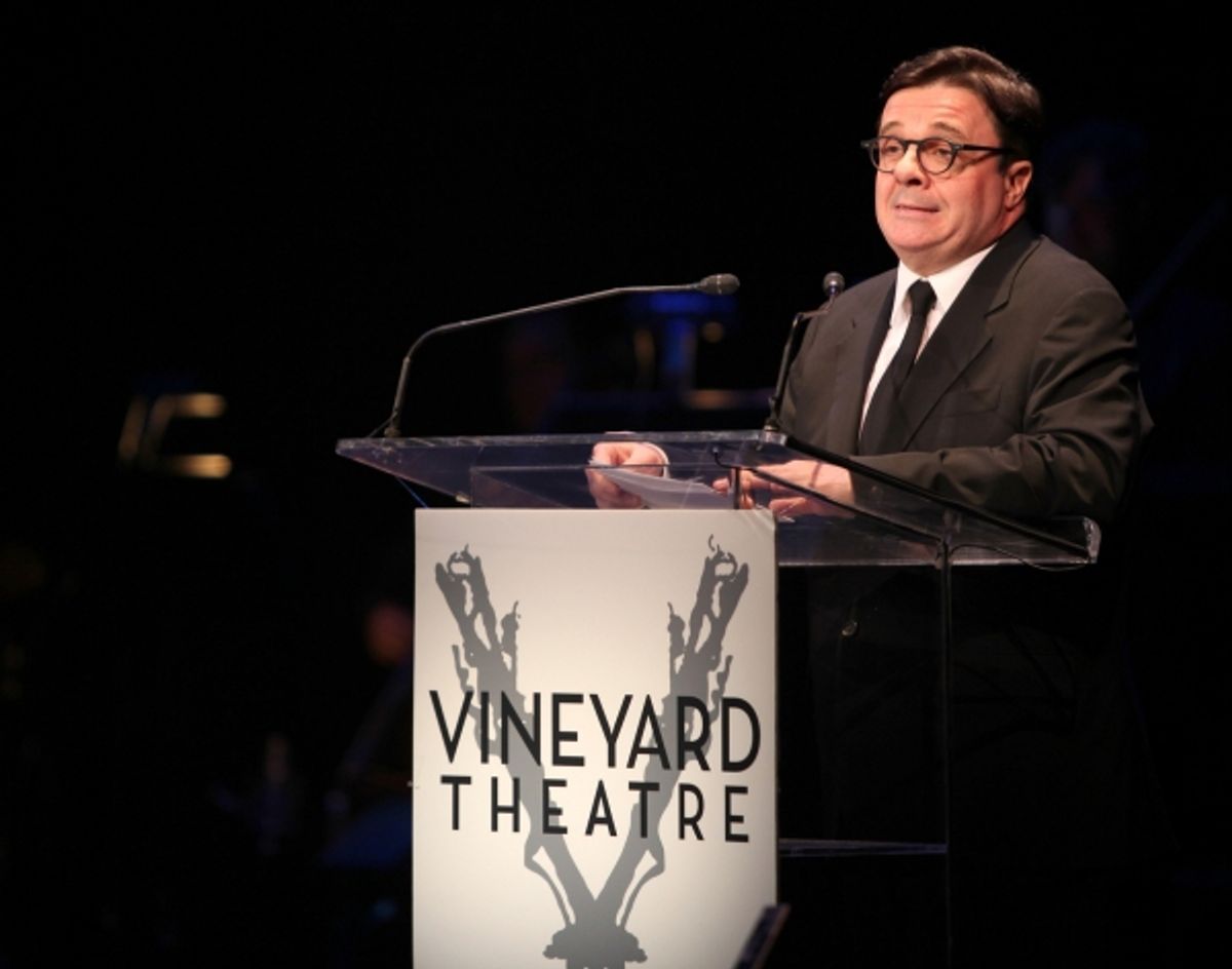 Nathan Lane performing in STRO! The Vineyard Theatre Annual Spring Gala honors Susan Stroman at the Hudson Theatre in New York City at 