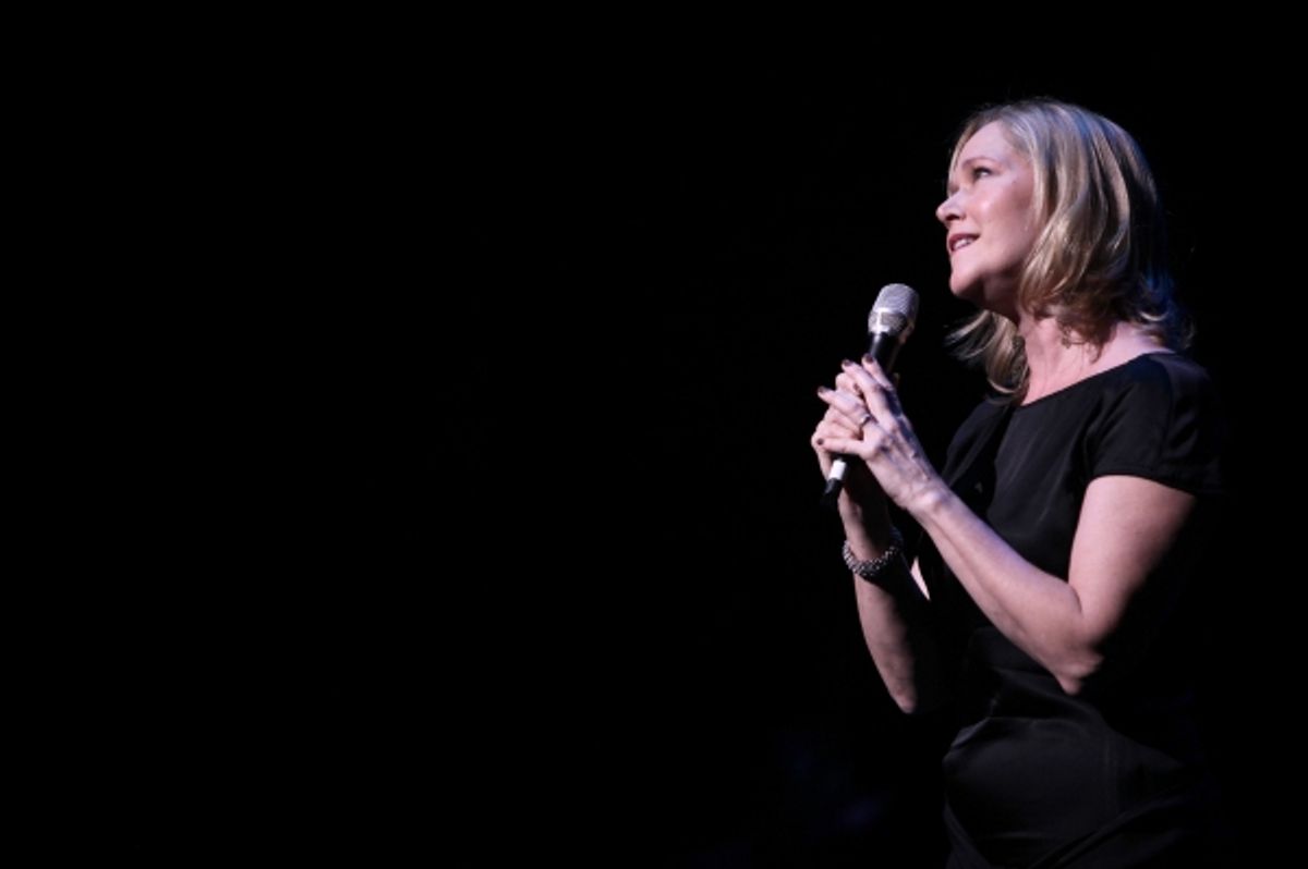 Rebecca Luker performing in STRO! The Vineyard Theatre Annual Spring Gala honors Susan Stroman at the Hudson Theatre in New York City at 