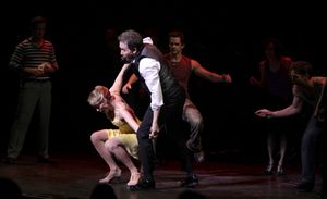 Leigh Zimmerman & Boyd Gaines & the cast (Contact) performing in STRO! The Vineyard T Photo