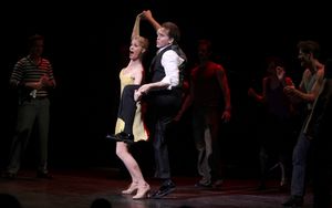 Leigh Zimmerman & Boyd Gaines & the cast (Contact) performing in STRO! The Vineyard T Photo