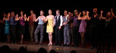 Leigh Zimmerman & Boyd Gaines & the cast (Contact) performing in STRO! The Vineyard T Photo