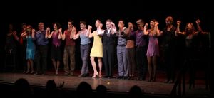 Leigh Zimmerman & Boyd Gaines & the cast (Contact) performing in STRO! The Vineyard T Photo
