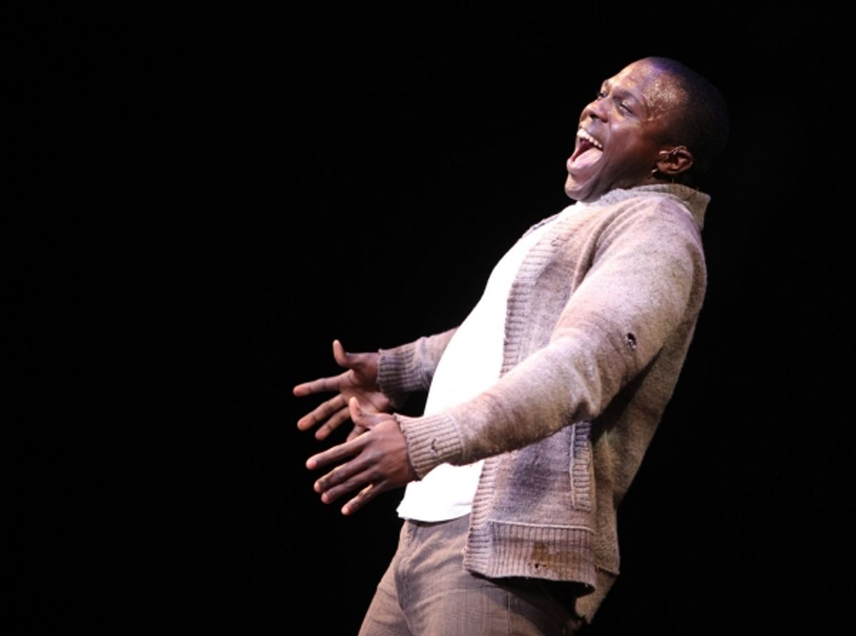 Joshua Henry & the cast of 'The Scottsboro Boys' performing in STRO! The Vineyard Theatre Annual Spring Gala honors Susan Stroman at the Hudson Theatre in New York City at 