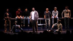 Joshua Henry & the cast of 'The Scottsboro Boys' performing in STRO! The Vineyard The Photo