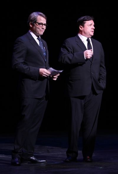 Matthew Broderick & Nathan Lane performing in STRO! The Vineyard Theatre Annual Sprin Photo