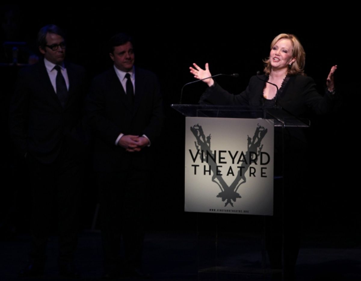 Matthew Broderick & Nathan Lane & Susan Stroman performing in STRO! The Vineyard Theatre Annual Spring Gala honors Susan Stroman at the Hudson Theatre in New York City at 
