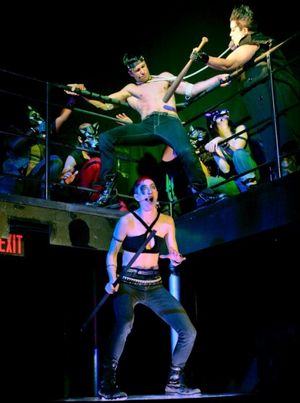 Gavin Creel, Jo Lampert, and Lea DeLaria Photo