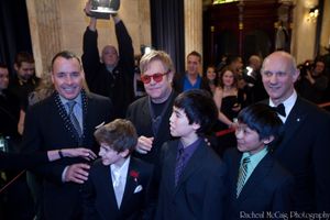 David Furnish, Myles Erlick, Sir Elton John, Marcus Pei, J.P. Viernes and David Mirvi Photo