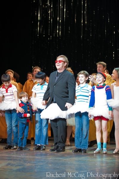 Sir Elton John joins the cast of Billy Elliot Toronto at the Curtain Call Photo