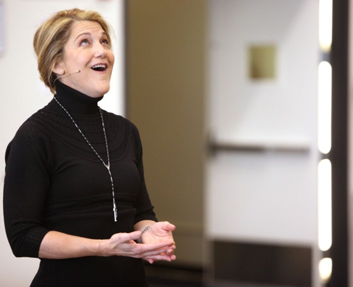 Victoria Clark attending the Open Press Rehearsal for the New Broadway Musical 'Sister Act' at the New 42nd Street Studios in New York City. *** Local Caption *** Performance, Rehearsal, Studio at 