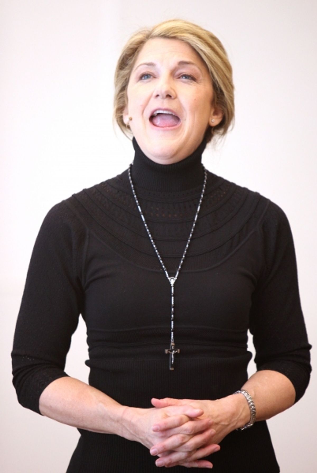 Victoria Clark attending the Open Press Rehearsal for the New Broadway Musical 'Sister Act' at the New 42nd Street Studios in New York City. *** Local Caption *** Performance, Rehearsal, Studio at 