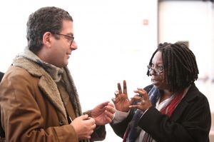 Michael Musto & Whoopi Goldberg attending the Open Press Rehearsal for the New Broadw Photo